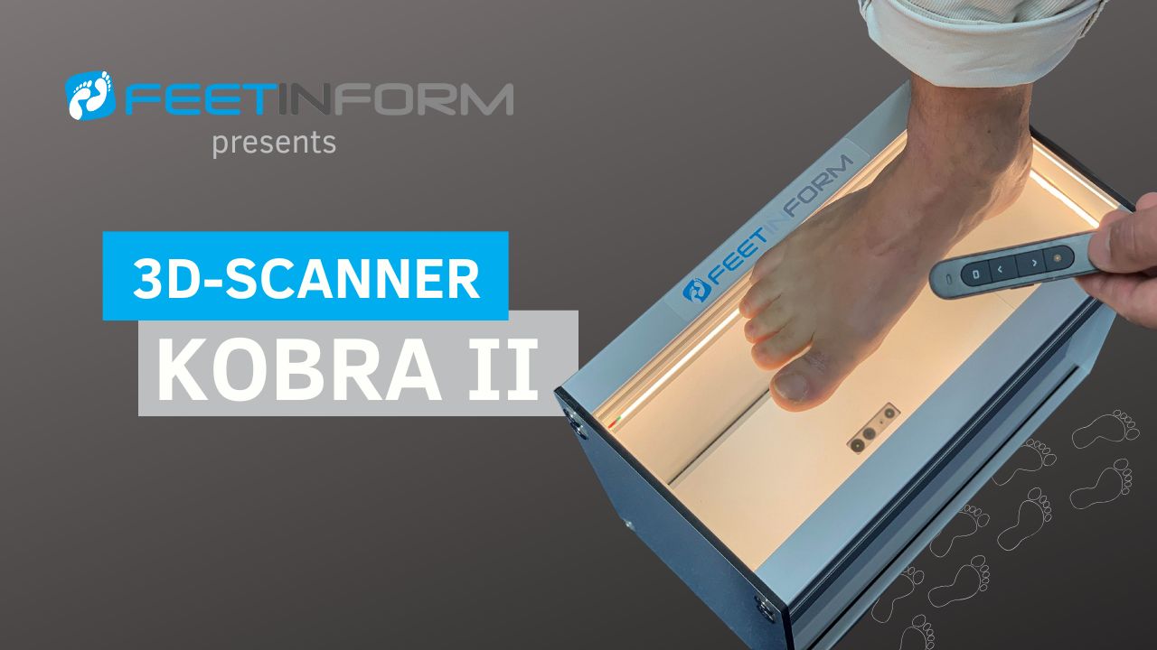 Kobra II Foot measurement using the Kobra II optical 3D scanner